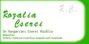 rozalia cserei business card