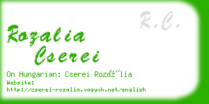 rozalia cserei business card